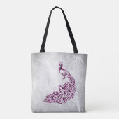 Magenta Peacock - Gepersonaliseerd Tas (Achterkant)