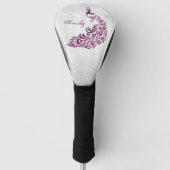 Magenta Peacock Persoonlijk Golf Head-Hoesje Golfheadcover (Voorkant)