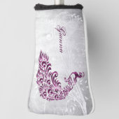 Magenta Peacock Persoonlijk Golf Head-Hoesje Golfheadcover (Draai 90)