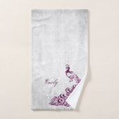 Magenta Peacock Persoonlijke badhanddoeken Bad Handdoek (Handdoek)