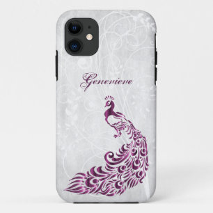 Magenta Peacock Persoonlijke iPhone 11-Hoesje Case-Mate iPhone Case