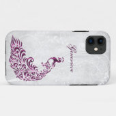Magenta Peacock Persoonlijke iPhone 11-Hoesje Case-Mate iPhone Case (Achterkant (horizontaal))