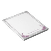 Magenta Peacocks Notitieblok (Schuin)