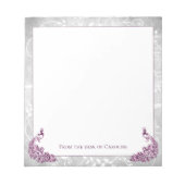 Magenta Peacocks Notitieblok (Voorkant)