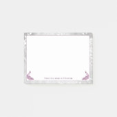 Magenta Peacocks Opmerkingen Post-it® Notes (Voorkant)