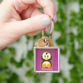Magenta Penguin Sleutelhanger (Hand)