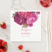 Magenta Peony Floral Wedding Servet (Insitu)