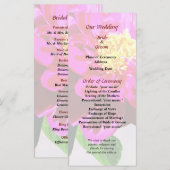 Magenta Peony in Sunshine Wedding Program Programmakaart (Voorkant / Achterkant)