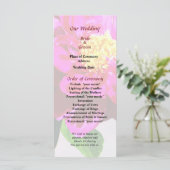 Magenta Peony in Sunshine Wedding Program Programmakaart (Staand voorkant)