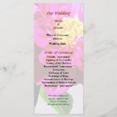 Magenta Peony in Sunshine Wedding Program Programmakaart (Voorkant)