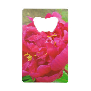 Magenta Peony Petals-Credit Kaart Bottle Open Creditkaart Flessenopener