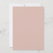 Magenta Perzikbloemblad Bruiloft Kaart (Achterkant)