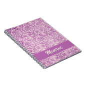 Magenta Pink Damask Notitieboek (Rechterzijde)