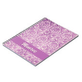 Magenta Pink Damask Notitieboek (Linkerzijde)