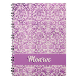 Magenta Pink Damask Notitieboek