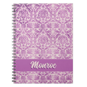 Magenta Pink Damask Notitieboek