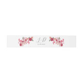 Magenta Pink Floral Wedding Belly Band Uitnodigingen Wikkel (Vlak)