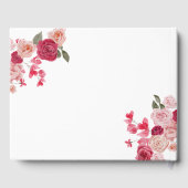 Magenta Pink Floral Wedding Guest Book Gastenboek (Achterkant)