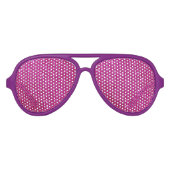 Magenta Pink Glitter  Aviator Zonnebril (Voorkant)