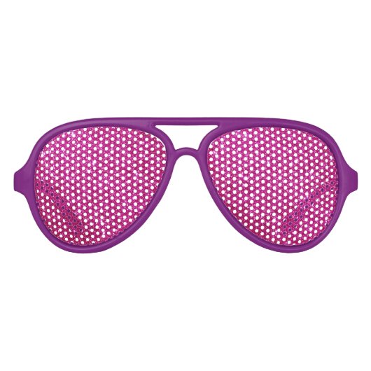 Magenta Pink Glitter Aviator Zonnebril (Voorkant)