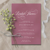 Magenta Pink Mauve |  Script-Vrijgezellenfeest Kaart