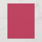 Magenta Pink Modern Edge Elegant Monogram Details Informatiekaartje (Achterkant)