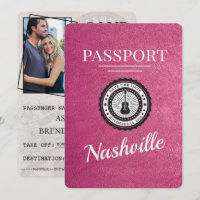 Magenta Pink Nashville Passport Bewaar de datum