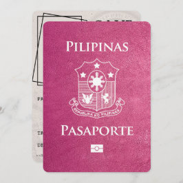 Magenta Pink Philippines Passport Save the Date