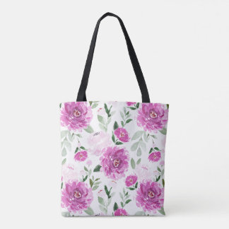 Magenta Pioen Tote Tas
