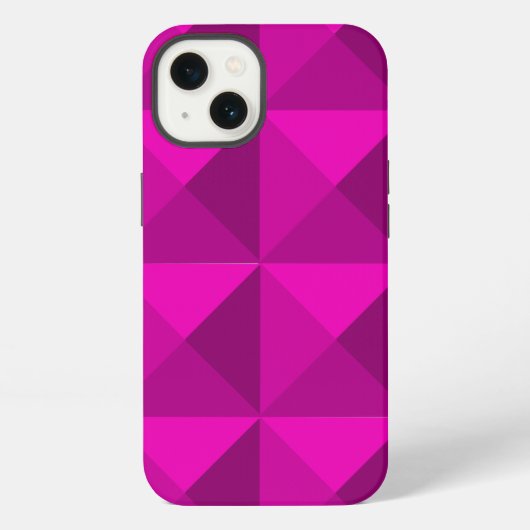 Magenta piramides iPhone hoesje (Achterkant)
