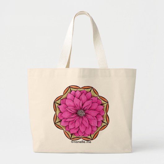 MAGENTA POINSETTIA Canvas tas (Voorkant)