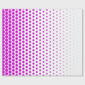 Magenta Polka Dot Modern White Cadeaupapier (Vlak)