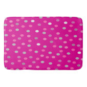 Magenta Polka Dots Badmat (Voorkant)
