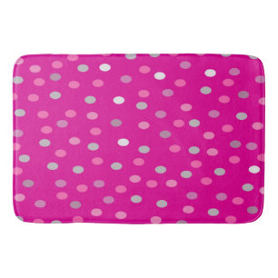 Magenta Polka Dots Badmat