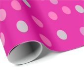 Magenta Polka Dots Cadeaupapier (Rol Hoek)