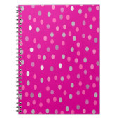 Magenta Polka Dots Notitieboek (Voorkant)