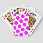 Magenta Polka Dots Pokerkaarten (Achterkant)