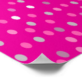 Magenta Polka Dots Poster (Hoek)