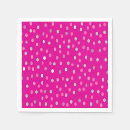 Magenta Polka Dots Servet