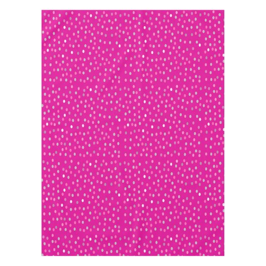 Magenta Polka Dots Tafelkleed (Voorkant)