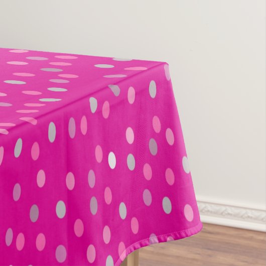 Magenta Polka Dots Tafelkleed (Voorbeeld)