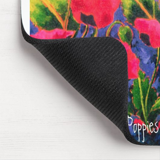 Magenta Poppies Mousepad Muismat (Hoek)