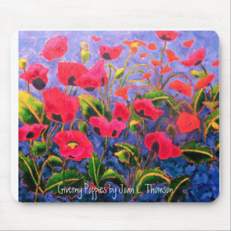 Magenta Poppies Mousepad Muismat