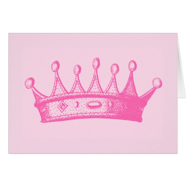 Magenta Princess Crown on Pink Background (Voorkant Horizontaal)
