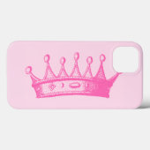 Magenta Princess Crown on Pink Background Case-Mate iPhone Case (Achterkant (horizontaal))