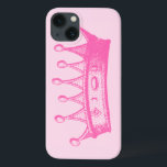 Magenta Princess Crown on Pink Background Case-Mate iPhone Case<br><div class="desc">Geen beeld van dress-up is complete without a crown! Help your child remember just how much of a princess she is with this magenta crown print from Vision Studio. Get yours today.</div>