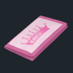 Magenta Princess Crown on Pink Background Drievoud Portemonnee<br><div class="desc">Geen beeld van dress-up is complete without a crown! Help your child remember just how much of a princess she is with this magenta crown print from Vision Studio. Get yours today.</div>