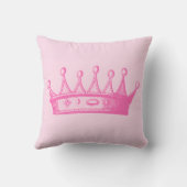 Magenta Princess Crown on Pink Background Kussen (Achterkant)