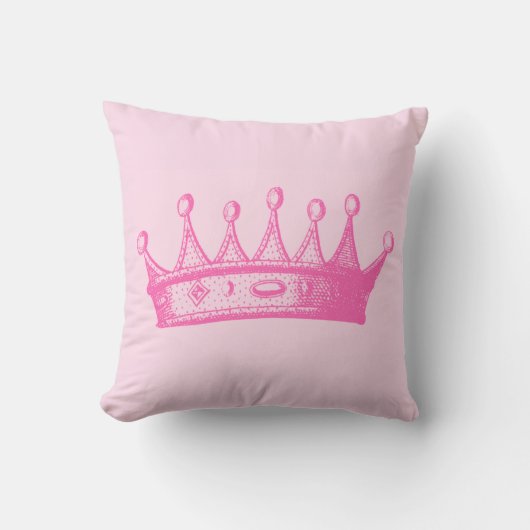 Magenta Princess Crown on Pink Background Kussen (Voorkant)