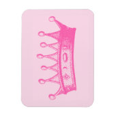 Magenta Princess Crown on Pink Background Magneet (Verticaal)